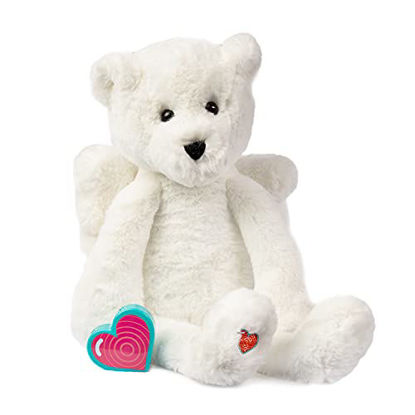 Picture of My Baby's Heartbeat Bear Recordable Stuffed Animals 20 sec Heart Voice Recorder for Ultrasounds and Sweet Messages Playback, Perfect Gender Reveal for Moms to Be, Angel Teddy Bear