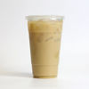 Picture of [100 Pack] 24 oz Clear Plastic Cups With Flat Slotted Lids for Iced Cold Drinks Coffee Tea Smoothie Bubble Boba, Disposable, Extra Large Size