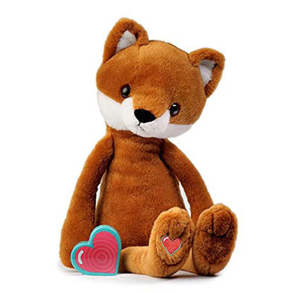 Picture of My Baby's Heartbeat Bear Recordable Stuffed Animals 20 sec Heart Voice Recorder for Ultrasounds and Sweet Messages Playback, Perfect Gender Reveal for Moms to Be, Vintage Fox