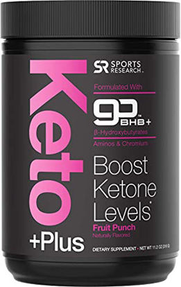 Picture of Keto Plus Exogenous Ketones (goBHB) - 30 Servings | Formulated for Ketosis, Energy and Focus | Keto Certified, Vegan Friendly (Fruit Punch)