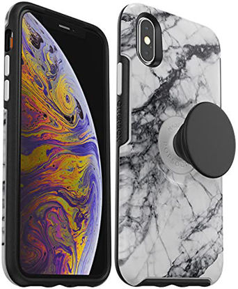 Picture of OtterBox + Pop Symmetry Series Case for iPhone Xs & iPhone X (ONLY) Non-Retail Packaging - White Marble