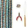 Picture of Feather Hair Extensions, 100% Real Rooster Feathers, Long Natural Colors (NBT Striped Kit)