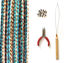 Picture of Feather Hair Extensions, 100% Real Rooster Feathers, Long Natural Colors (NBT Striped Kit)