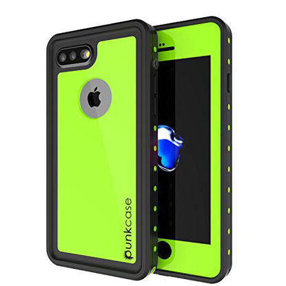Picture of iPhone 8 Plus Waterproof Case, Punkcase [StudStar Series] [Slim Fit] [IP68 Certified] [Shockproof] [Dirtproof] [Snowproof] Universal Armor Cover for Apple iPhone 7 Plus & 8+ [Light Green]