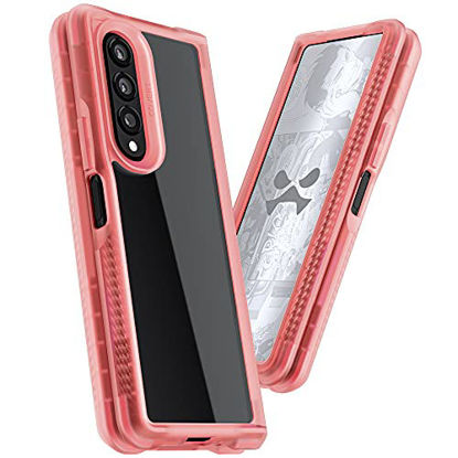 Picture of Ghostek COVERT Galaxy Fold 3 Clear Cases with Transparent Design ZFold3 Covers Durable Shockproof ZFold35G Phone Protector Supports Wireless Charging Designed for 2021 Samsung Galaxy Z Fold3 5G (Pink)