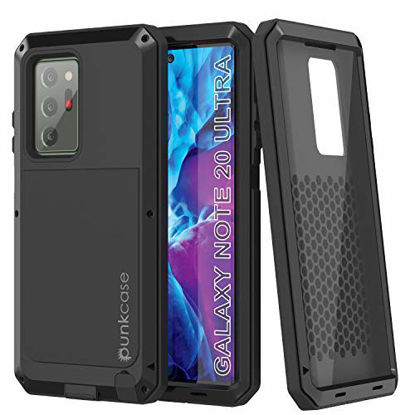Picture of Galaxy Note 20 Ultra Metal Case Heavy Duty Military Grade Armor Cover [Shockproof] Hybrid Full Body Hard Aluminum & TPU Design [Non Slip] for Samsung Galaxy Note20 Ultra (2020) (6.9") [Black]
