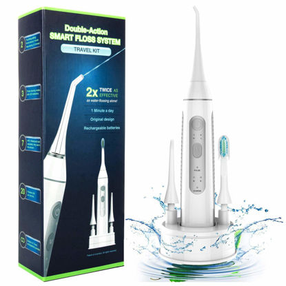 Picture of 2 in 1 Portable Water Dental Flosser and Electric Toothbrush, Smart Oral Irrigator Water Teeth Cleaner Combo Set - 3 Mode, 2 Timer, USB Rechargeable (2 in 1)