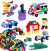 Picture of Building Bricks 1020 Pieces Set, 1000 Basic Building Blocks in 17 Fun Shapes Includes Wheels, Door, Window, Bulk Block with Storage Box, Handle and Base Plate, Compatible Block Construction Toys