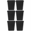 Picture of AmazonCommercial 7 Gallon Commercial Office Wastebasket, Black, 6-Pack
