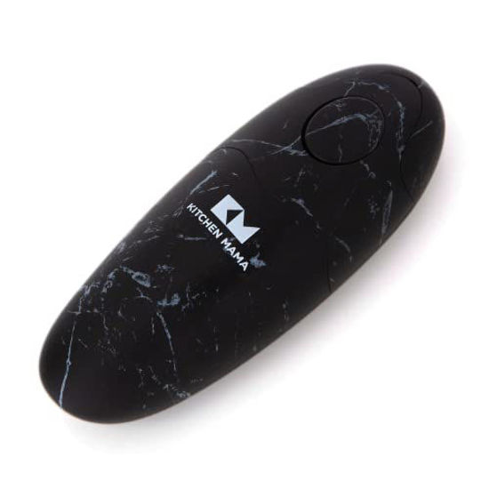 Picture of Kitchen Mama Electric Can Opener V2: Upgraded Blade Opens Any Can Shape - No Sharp Edge, Food-Safe, Handy with Lid Lift, Battery Operated Handheld Can Opener (Marble Black)