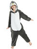 Picture of ABENCA Penguin Onesie Kids Animal Costume Girls Pajamas One Piece Plush Sleepwear Cosplay Halloween Christmas.Grey.140