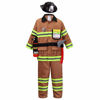 Picture of YOLSUN Tan Fireman Costume for Kids, Boys' and Girls' Firefighter Dress up (7 pcs) 8-9 Years