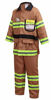 Picture of YOLSUN Tan Fireman Costume for Kids, Boys' and Girls' Firefighter Dress up (7 pcs) 8-9 Years