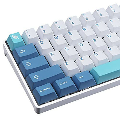 Picture of PBT Keycaps, 129 Keycaps Shoko Dye-Sublimation Keycap Set Cherry Profile Keycaps for Mechanical Keyboards English (US) Layout