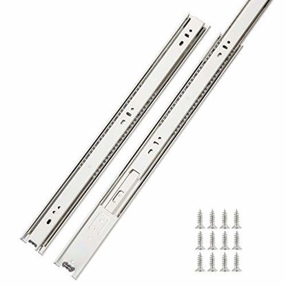 Picture of 10 Pair of 14 Inch Hardware Full Extension Side Mount Ball Bearing Sliding Drawer Slides 
