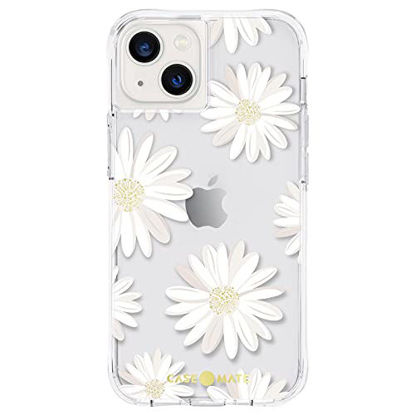 Picture of Case-Mate - Tough Prints - Case for iPhone 13 - Gold Foil Accents - 10 ft. Drop Protection - 6.1 Inch - Glitter Daisies