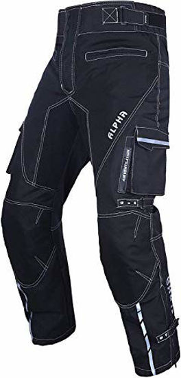 GetUSCart- Dirt Bike Motocross Motorcycle Pants for Men hi Vis Armor Riding  Racing Dual Sports overpants ATV mx BMX (Black, Waist 32-34 Inseam 30)
