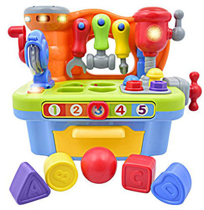 Picture of CoolToys Toddler Toy Workshop Playset with Interactive Sounds and Lights, Kids Educational Toy for Learning Colors, Shapes, Numbers, and Alphabet
