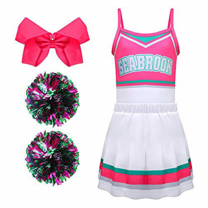 Picture of Cheerleader Costumes for Girls Girls Costumes Toddler Girls Outfit Fancy Dress for Party Birthday Gift Rose