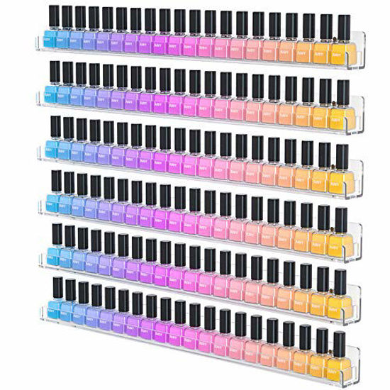 Amazon.com: Cerpourt 4 Pack Nail Polish Rack Wall Mounted Shelf, Clear  Acrylic Nail Polish Organizer Display,Clear Nail Polish Wall Rack Nail  Supplies for Nail Techs : Beauty & Personal Care