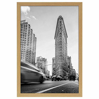 Picture of Americanflat 20x30 Poster Frame in Pine with Polished Plexiglass - Horizontal and Vertical Formats - Wall Mounted