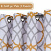 Picture of H.VERSAILTEX Blackout Curtains 96 Inch Length 2 Panels Geometry Print Curtain Drapes for Living Room Thermal Insulated Grommet Window Curtains for Bedroom - Modern Geo Line Mustard and Grey