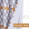 Picture of H.VERSAILTEX Blackout Curtains 96 Inch Length 2 Panels Geometry Print Curtain Drapes for Living Room Thermal Insulated Grommet Window Curtains for Bedroom - Modern Geo Line Mustard and Grey
