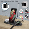 Picture of 3 in 1 Wireless Charger for Samsung, Wireless Charging Dock Station Compatible with Samsung Galaxy S21+ S20 S10 Note20 Z Fold Z Flip 3, Samsung Galaxy Watch 4 Active 2 Gear S4, Galaxy Buds Pro