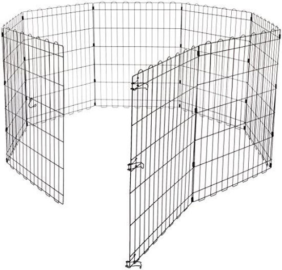 GetUSCart Amazon Basics Foldable Metal Pet Dog Exercise Fence Pen 60
