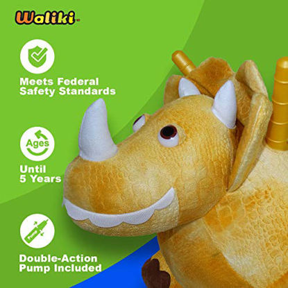 Picture of WALIKI Bouncy Horse Hopper | Inflatable Hopping Horse for Kids | Jumping Horse (Triceratops)
