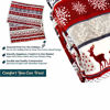 Picture of PAVILIA Premium Christmas Sherpa Throw Blanket | Christmas Decoration Reindeers, Fleece, Plush, Warm, Cozy Reversible Microfiber Holiday Blanket 60x80