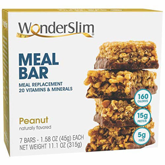 GetUSCart WonderSlim Meal Replacement Protein Bar Low Carb Nutrition