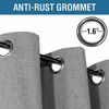 Picture of Linen Blackout Curtains 96 Inches Long 100% Total Blackout Heavy-Duty Draperies for Bedroom Living Room Thermal Insulated Textured Functional Window Treatment Anti Rust Grommet (Dove Gray, 2 Panels)