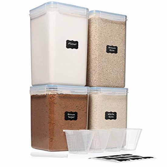 Set of 2 Extra Large 6.5L Food Storage Containers with Airtight Lids