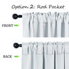 Picture of NICETOWN Living Room Curtain Panels - (Cloud Grey Color) W52 x L120, 2 PCs, Back Tab/Rod Pocket Room Darkening Window Treatment Draperies for Patio Sliding Glass Door