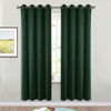 Picture of StangH Dark Green Curtains Vintage DecorThick Soft Velvet Blackout Curtains Drapes for Farmhouse Living Room Party Holiday Fete Accessories, W52 x L72, Dark Green, 2 Panels