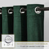 Picture of StangH Dark Green Curtains Vintage DecorThick Soft Velvet Blackout Curtains Drapes for Farmhouse Living Room Party Holiday Fete Accessories, W52 x L72, Dark Green, 2 Panels