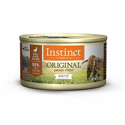 Picture of Instinct Original Grain Free Real Duck Recipe Natural Wet Canned Cat Food by Nature's Variety, 3 oz. Cans (Case of 24)