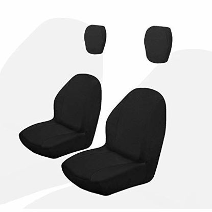 Picture of Kemimoto UTV Seat Covers with Headrest Covers Compatible with 2004-2015 Yamaha Rhino All Models (2PCS)