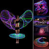 Picture of 24in LED Hoop Dance Exercise Light Up Hoop for Kids Children, Fitness Equipment Sport Fun Auto Color Changing Strobing Glow Lights, 60cm Hoop Hooper Gift(Two AA Batteries are Needed. Not Included)
