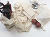 Picture of Cotton Double Drawstring Muslin Bag. 100% Organic Cotton. Pack of 100 (5 x 7 Inches)