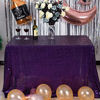 Picture of JYFLZQ Purple Sequin Tablecloth 90" x 132" Rectangular Sparkly Drape Table Cloths Table Cover Overlay for Wedding Birthday Party Baby Bridal Shower