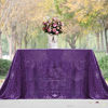 Picture of JYFLZQ Purple Sequin Tablecloth 90" x 132" Rectangular Sparkly Drape Table Cloths Table Cover Overlay for Wedding Birthday Party Baby Bridal Shower