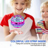 Picture of AMERFIST Flying Ball Toys, Magic Nebula Orb, Globe Shape Magic Controller Mini Drone, RGB Lights Spinner 360 Rotating Spinning UFO Safe for Kids Adults(Pink)