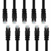 Picture of GearIt 20-Pack, Cat5e Ethernet Patch Cable 6 Feet - Snagless RJ45 Computer LAN Network Cord, Black