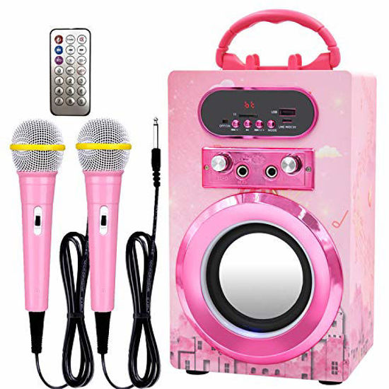 GetUSCart- IndeCool Kids Bluetooth Karaoke Machine with 2