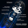 Picture of AMERFIST Flying Ball Toys, Magic Nebula Orb, Globe Shape Magic Controller Mini Drone, RGB Lights Spinner 360 Rotating Spinning UFO Safe for Kids Adults(Black)
