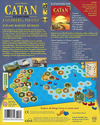 Picture of Catan Explorers and Pirates Board Game Expansion | Board Game for Adults and Family | Adventure Board Game | Ages 12+ | for 3 to 4 Players | Average Playtime 90 Minutes | Made by Catan Studio
