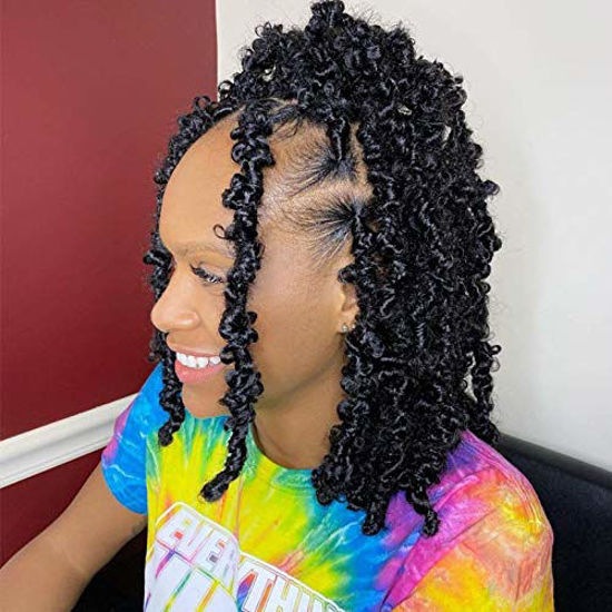 GetUSCart- 6 Packs 10 Inch Butterfly Locs Crochet Hair Short Distressed  Locs Crochet Braids Pre Looped Faux Locs Crochet Hair Pre twisted Synthetic  Braiding Hair Extensions (#1)