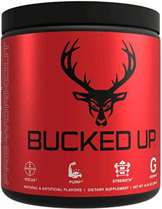 Picture of Bucked Up Pre Workout 6 Grams Citrulline, 2 Grams Beta Alanine, and 3 Other Registered trademarked Ingredients (Blue Raz)